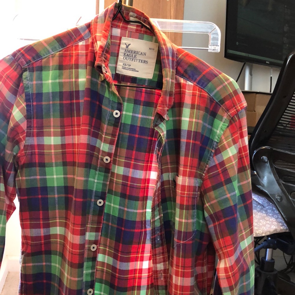 American eagle shirt with free cardigan